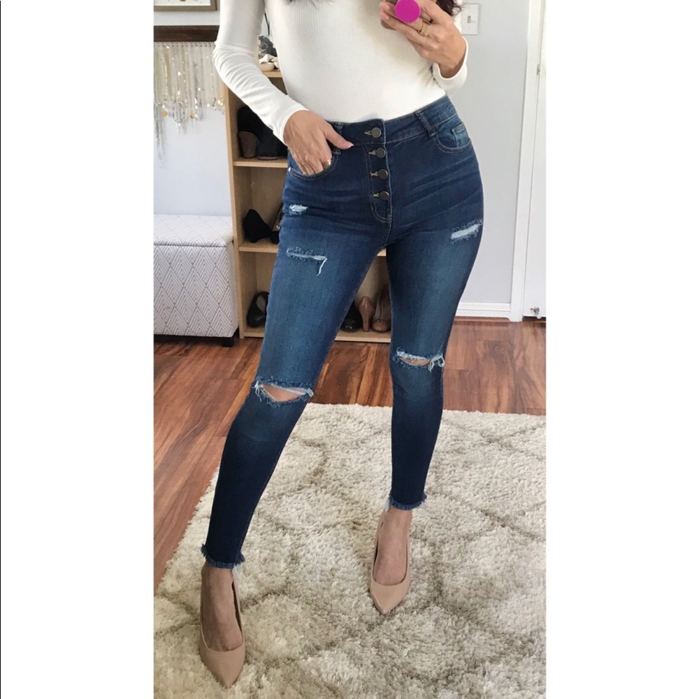 Last 1 | London Distressed Soft Ankle Skinny - Picture 3 of 8
